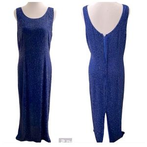 Vintage Mark & John Gopal Silk Beaded Gown Dress